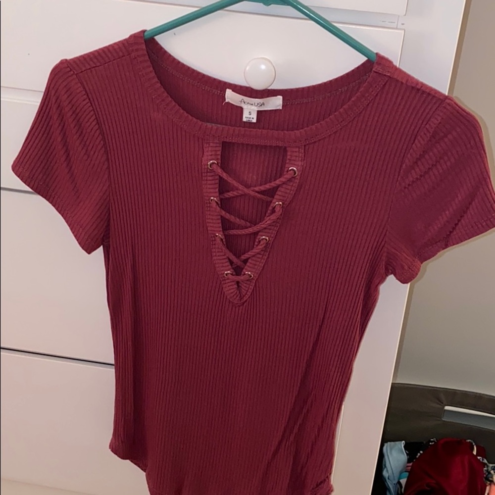 Size small dark pink top